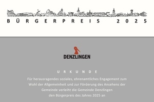 B�rgerpreis Muster Urkunde