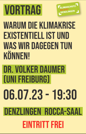Vortrag zur Klimakrise am 6. Juli 2023 Vortrag zur Klimakrise am 6. Juli 2023