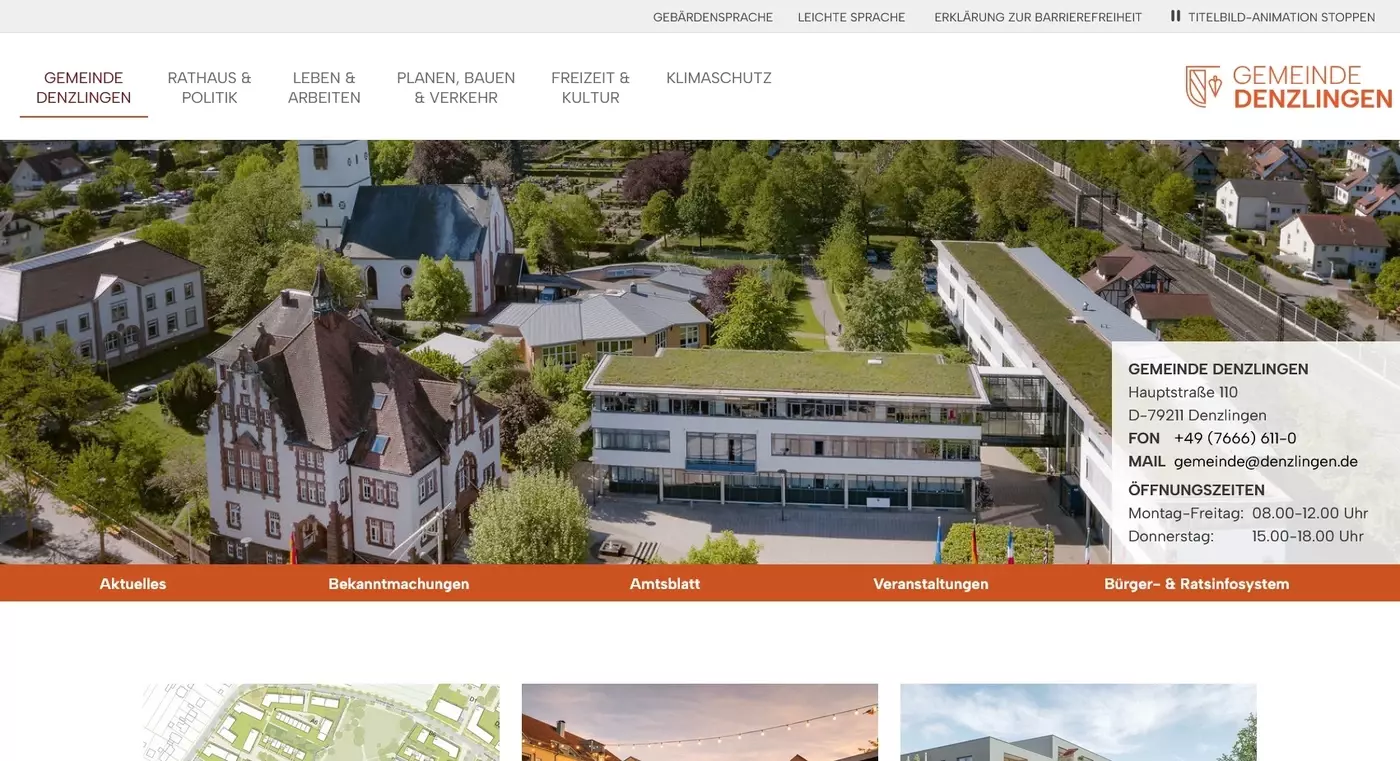 Startseite von Denzlingen