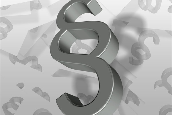 verschiedene, graue Paragraphenzeichen auf weißem Hintergrund verschiedene, graue Paragraphenzeichen auf weißem Hintergrund