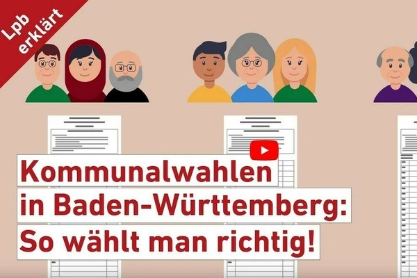 Erklärfilm der Landeszentrale für politische Bildung - Kommunalwahlen in Baden-Württemberg: So wählt man richtig! Erklärfilm der Landeszentrale für politische Bildung - Kommunalwahlen in Baden-Württemberg: So wählt man richtig!