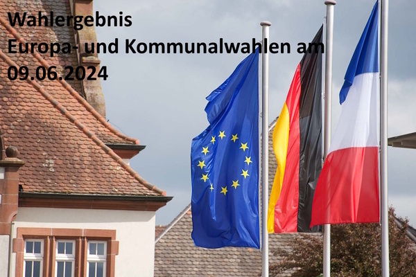 Bild mit der Aufschrift Wahlergebnis Europa- und Kommunalwahlen am 09.06.2024 Bild mit der Aufschrift Wahlergebnis Europa- und Kommunalwahlen am 09.06.2024