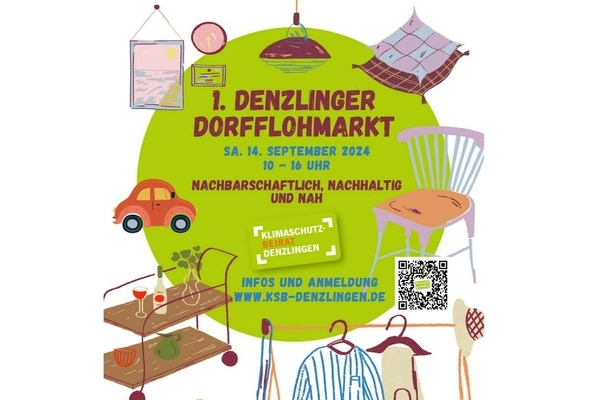 Erster Denzlinger Dorfflohmarkt am 14. September 2024, 10 bis 16 Uhr