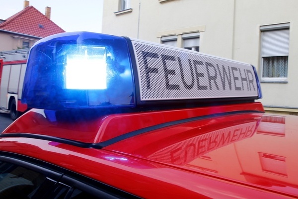 Feuerwehr Signalbalen auf Fahrzeug