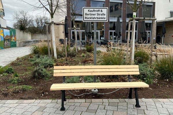  Das �R&uuml;ckfahrb&auml;nkle� im Kohlerhof / Rosenstra&szlig;e. Foto: Gemeinde Denzlingen