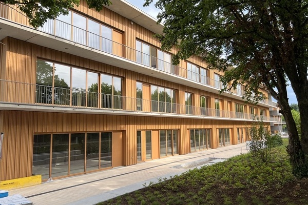 In das neue Schulgeb&auml;ude im Denzlinger Bildungszentrum wird demn&auml;chst die Ruth-Cohn-Schule einziehen. Foto: Melanie Lackner, Gemeinde Denzlingen.