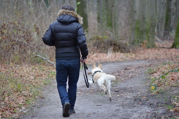 Mann mit Hund