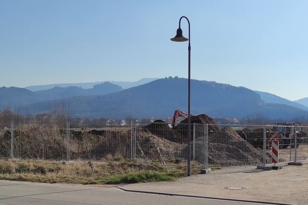 Absperrung in der Waldkircher Straße Absperrung in der Waldkircher Straße