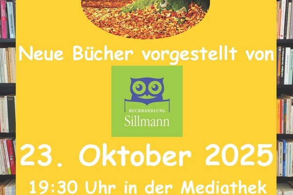 Plakat Bücherherbst in der Mediathek Plakat Bücherherbst in der Mediathek