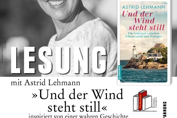 Plakat Lesegarten im Garten der Mediathek mit Astrid Lehmann