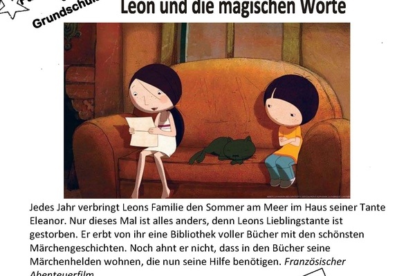 Plakat Kinderkino im Jugendtreff - schwarze Schrift auf weiem Untergrund